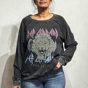 Recycled Karma Def Leppard Love Bites Sweatshirt Sz S
